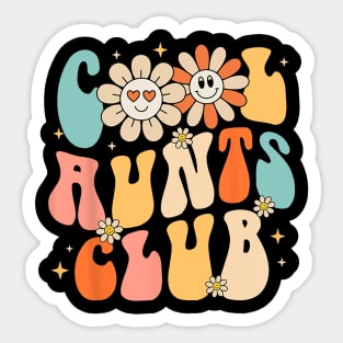 Cool Aunt Club Groovy Retro Funny Aunt Club Aunties Sticker